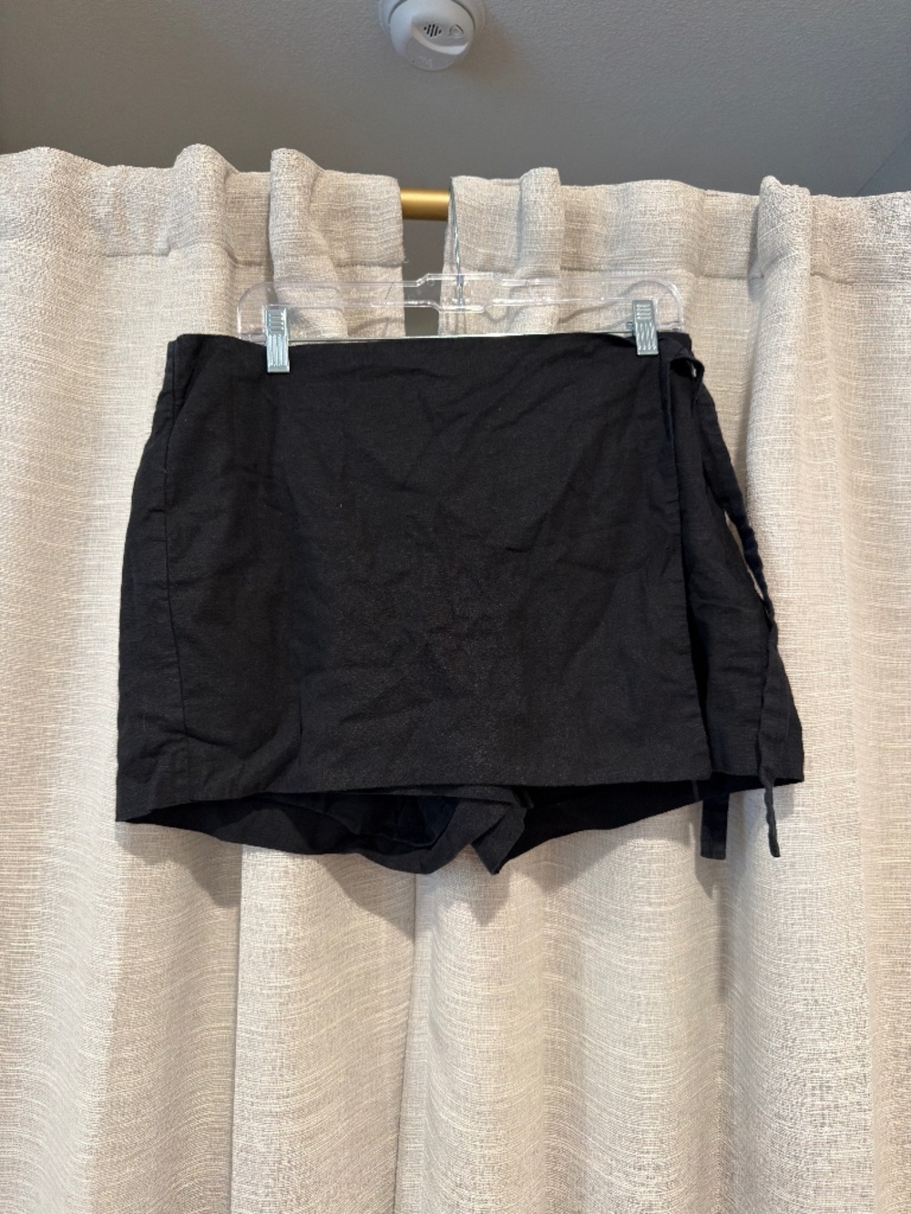 Black wrap skort